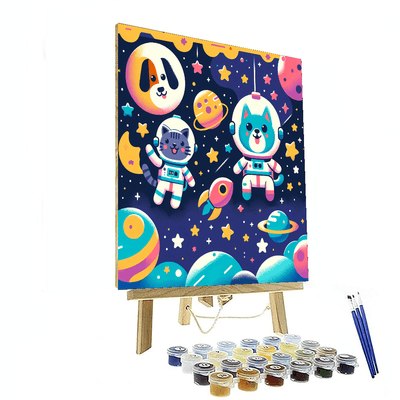 Cosmic Animal Voyage Number Painting