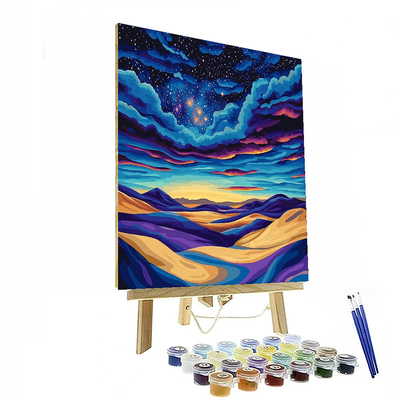 Georgia O'Keeffe Inspired Mystical Moonlit Desert  Painting By Numbers Kit