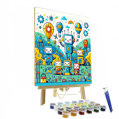 Wonderful World Of Robots Paint By Numbers Kits