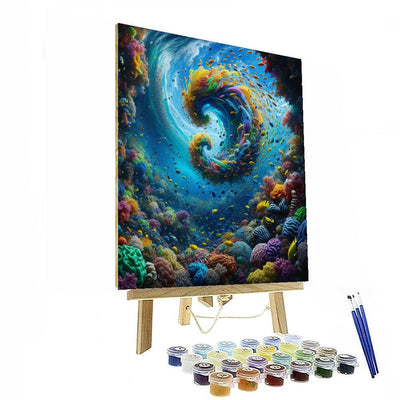 Vivid Coral Reef Expedition Painting Number Kit