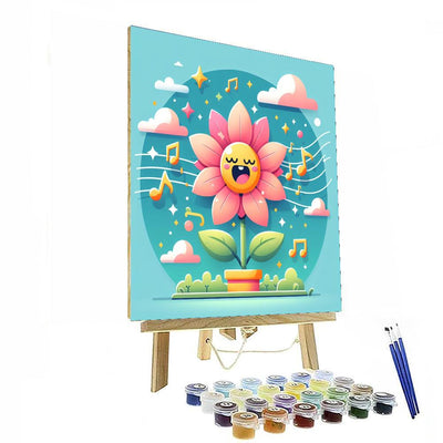 Joyful Singing Flower Number Painting