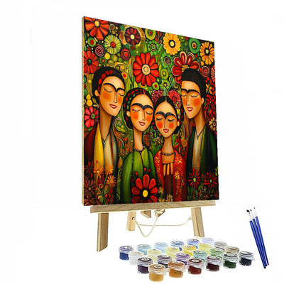 Frida Kahlo Inspired Friends Together  Paint By Numbers