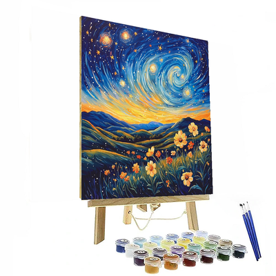 Vincent Van Gogh Inspired Celestial Flora  Paint By Numbers Art