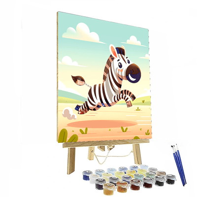 Zippy Zebra Number Painting