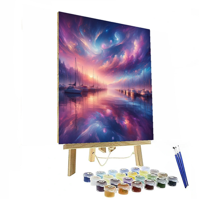 Celestial Sunset Harbor Paint By Number