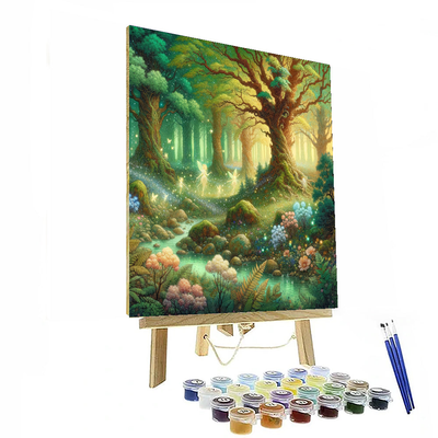 Fantasy Woodland Scene Painting Number Kit