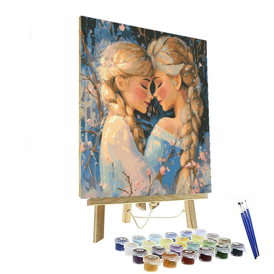 Frozen Sisters Magical Bond - Disney Inspired Paint By Numbers Art