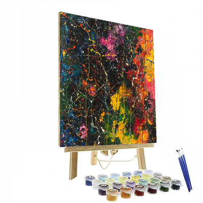 Jackson Pollock Inspired Abstract Equinox  Paint By Numbers Kits