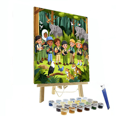 Wildlife Conservation Journey Painting Number Kit