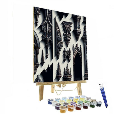 Gothic Architectural Mystery Paint By Numbers Art