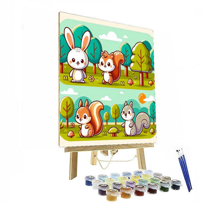 Charming Critters In The Woods Paint By Color