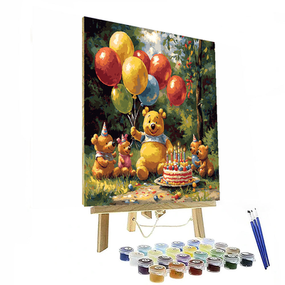 Winnie The Pooh's Birthday Party - Disney Inspired Paint By Color