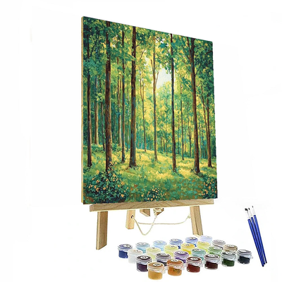 Claude Monet Inspired Whimsical Forest Delight  Paint By Numbers