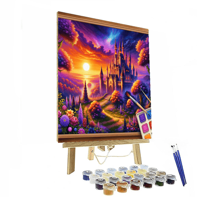 Enchanting Castle Landscape Paint By Numbers