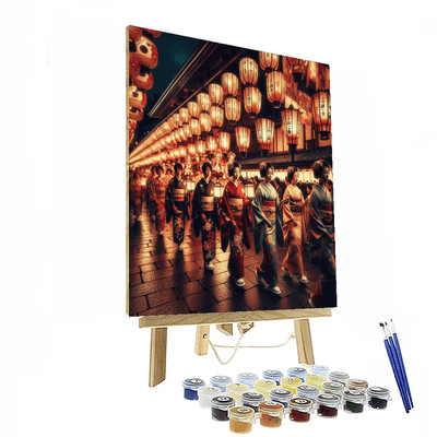 Gion Yodoko - Kyoto, Japan Painting Number Kit