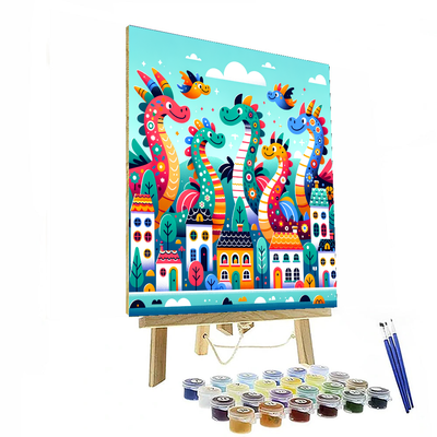 Colorful Dragon Parade Number Painting