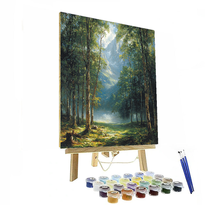 Albert Bierstadt Inspired Ethereal Forest Mist  Numbered Painting Kits