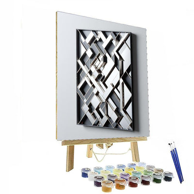 Geometric Illusion Wall Mirror Paint By Color