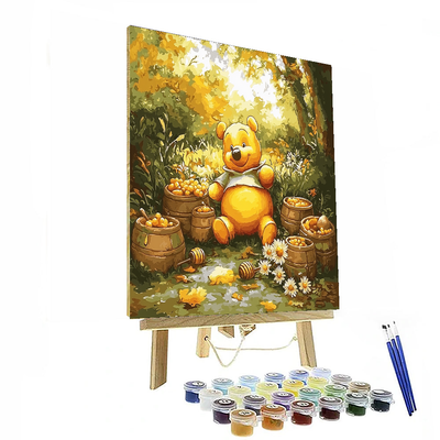 Pooh Bear's Honey Dreams - Disney Inspired Paint By Numbers Art