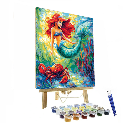 Ariel Undersea Adventure Kit - Disney Inspired DIY Paint By Numbers