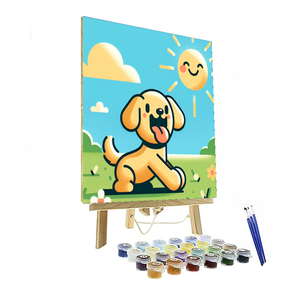 Sunny Day Dog Painting Number Kit