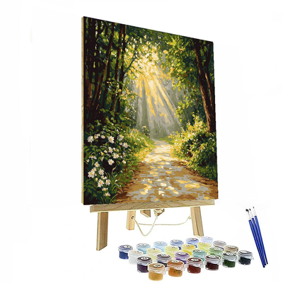 Johannes Vermeer Inspired Vermeer's Gentle Garden Path  Paint By Numbers Art