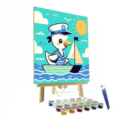 Sailing On The Seas With Captain Duck Paint By Color