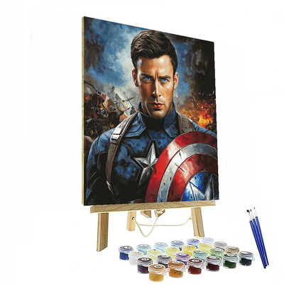 Chris Evans: The Resilient Heart Of Captain America Paint By Numbers