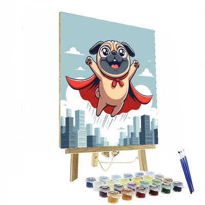 Superhero Pug Adventure Paint By Number