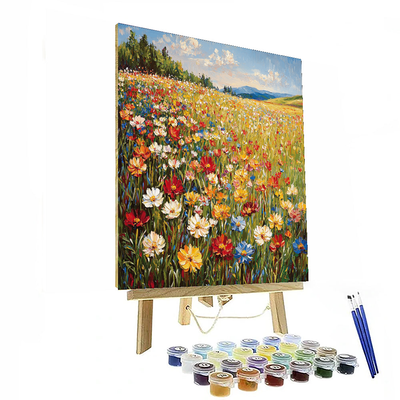 Claude Monet Inspired Wildflower Harmony  Paint By Numbers Kits