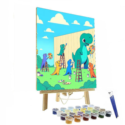 Artful Dinosaurs Paint By Numbers Art