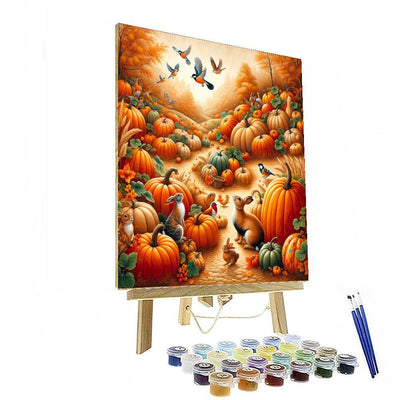 Whimsical Pumpkin Patch Numbered Painting Kits