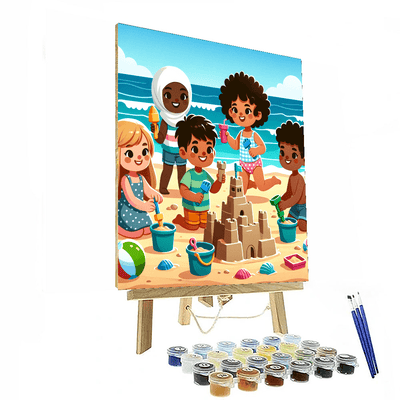 Seaside Sandcastle Contest Painting Number Kit