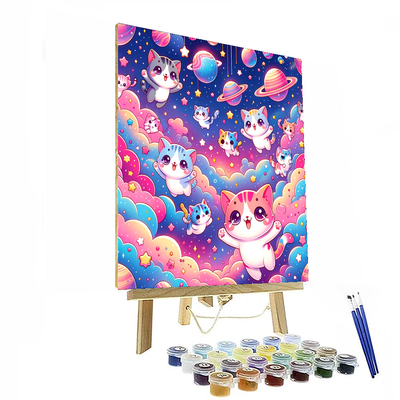 Cute Space Kittens Paint By Numbers Kits