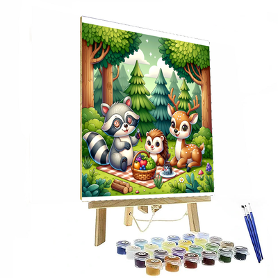 Cuddly Woodland Creatures Paint By Numbers