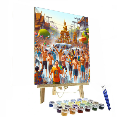 Songkran - Chiang Mai Paint By Numbers Art