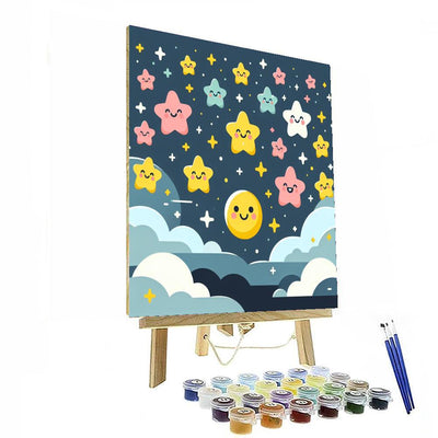 Sparkling Stars Paint By Numbers Art