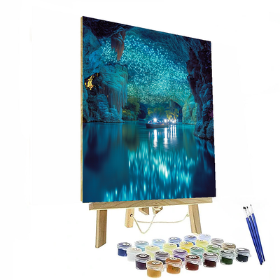 Waitomo Glowworm Caves - Waitomo, New Zealand Numbered Painting Kits