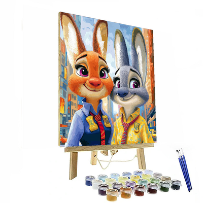 Zootopia Judy And Nick's City Adventure - Disney Inspired Numbered Painting Kits