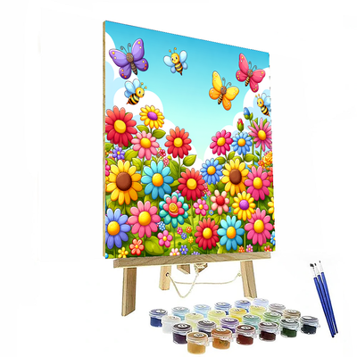 Gorgeous Garden Scene Painting By Numbers Kit