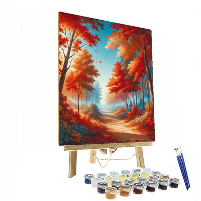 Serene Autumn Walk Paint By Color