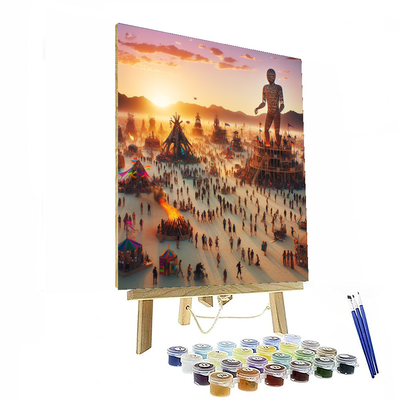 The Burning Man Festival - Black Rock City, Usa Painting Number Kit