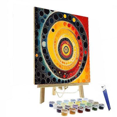 Yayoi Kusama Inspired Cosmic Spiral  Paint By Numbers Kits