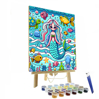 Oceanic Mermaid Tale Painting Number Kit