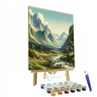 Timeless Mountain Landscape Painting Number Kit