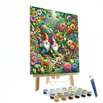 Cheery Garden Gnomes Paint By Numbers