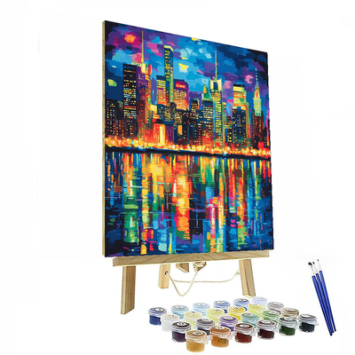 Edward Hopper Inspired Enchanting City Lights  Paint By Number