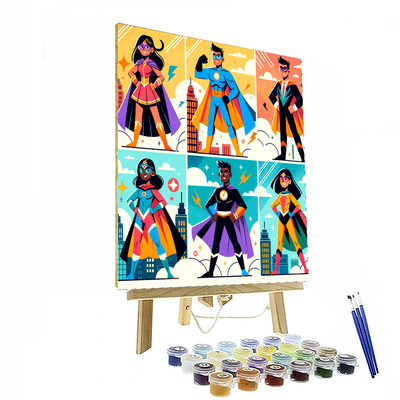 Bold Superheroes Painting Number Kit