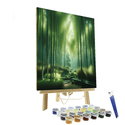 Lush Bamboo Forest Number Painting