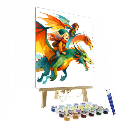 Daring Dragon Riders Paint By Color